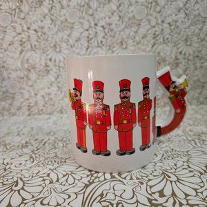 1980s Love Mug Christmas Toy Soldiers Decorative Handle Coffee Mug Bugle vintage